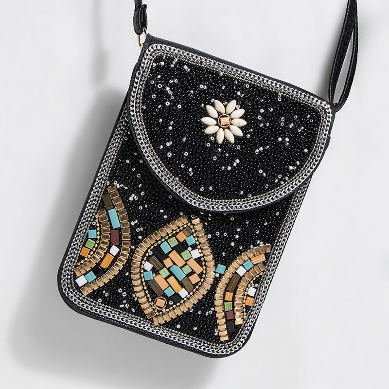 Bohemian Style Bead Satchel Shell Phone Bag