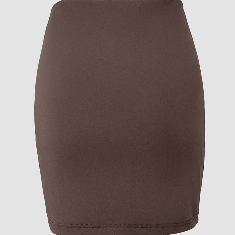 European And American-style Solid-color Jewelry-clasp Patchwork Pleated Culottes Shorts