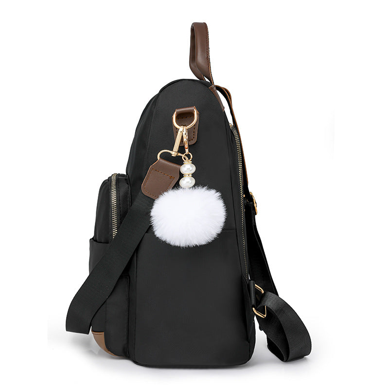 Color Block Large Capacity Oxford Cloth Outdoor Fashion Casual Anti-theft Backpack