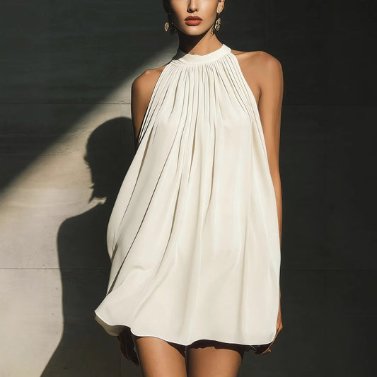 New Stylish High-neck Backless Mini Skirt