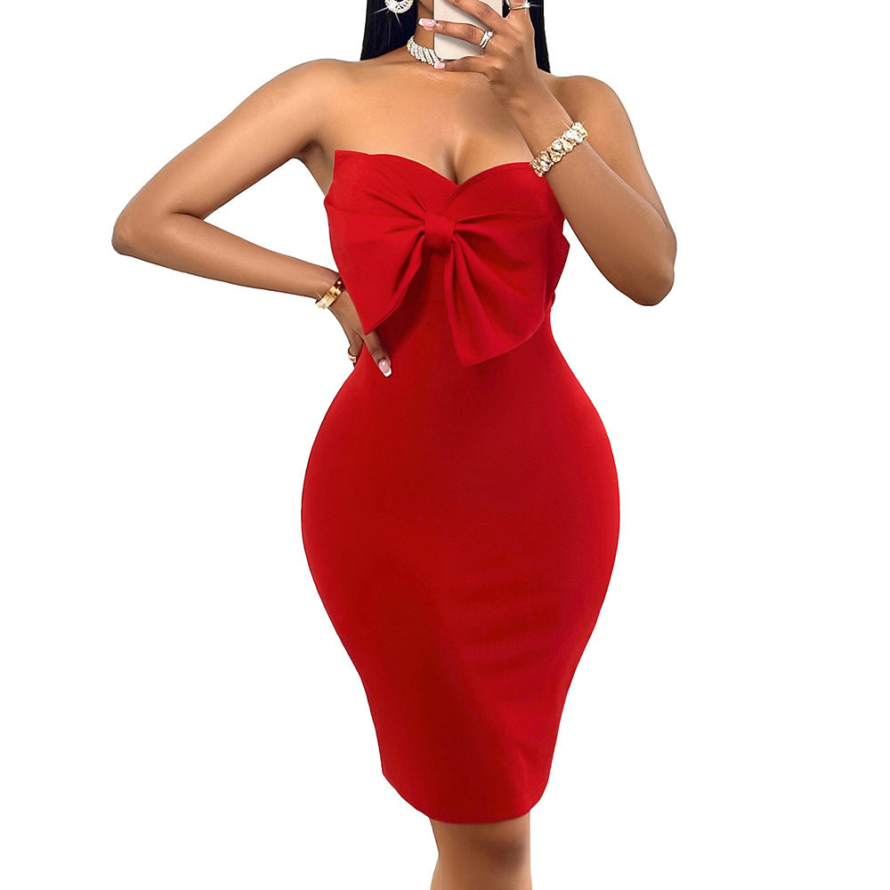 Slim-fit High Waist Plus Size Dress Sheath Women