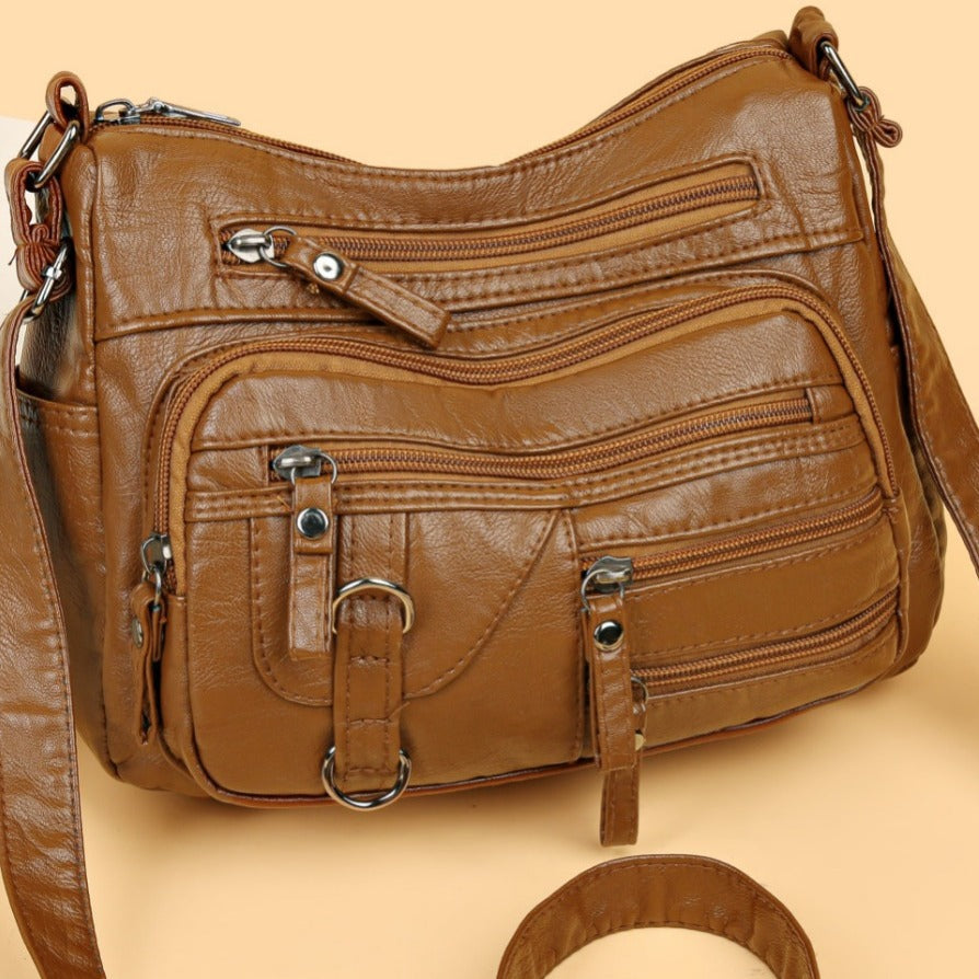 Summer New Arrival PU Fashionable Trendy Soft Washable Shoulder Bag