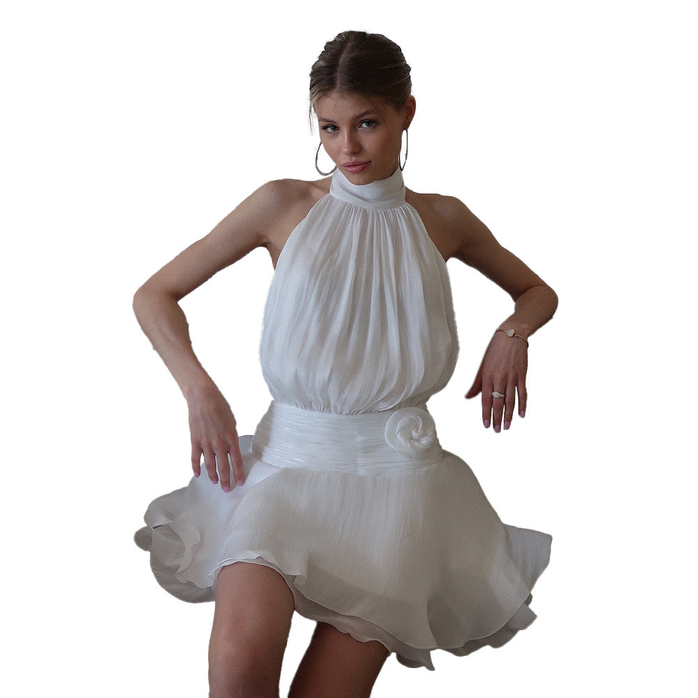 Women's Fashion Sexy Backless Sleeveless Dress