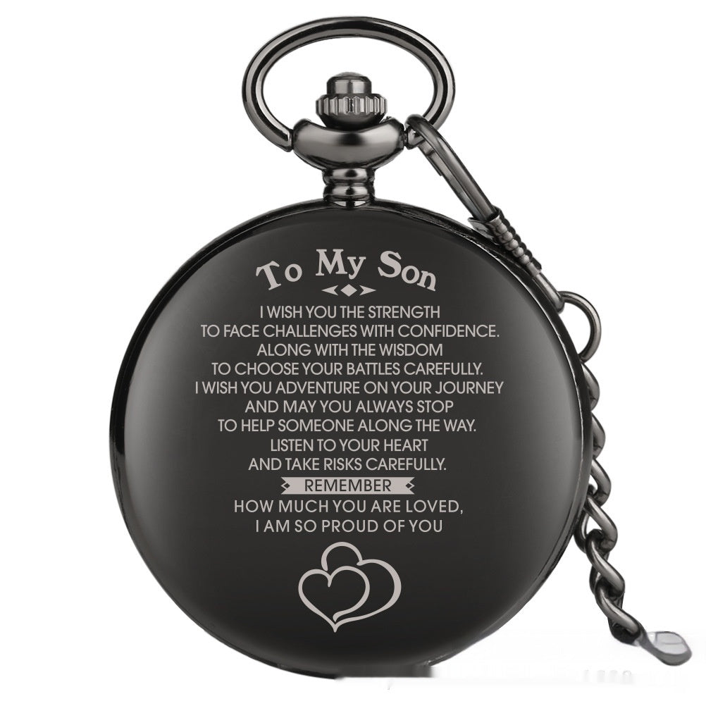 Lettering Commemorative Hot Sale Quartz Pocket Watch
