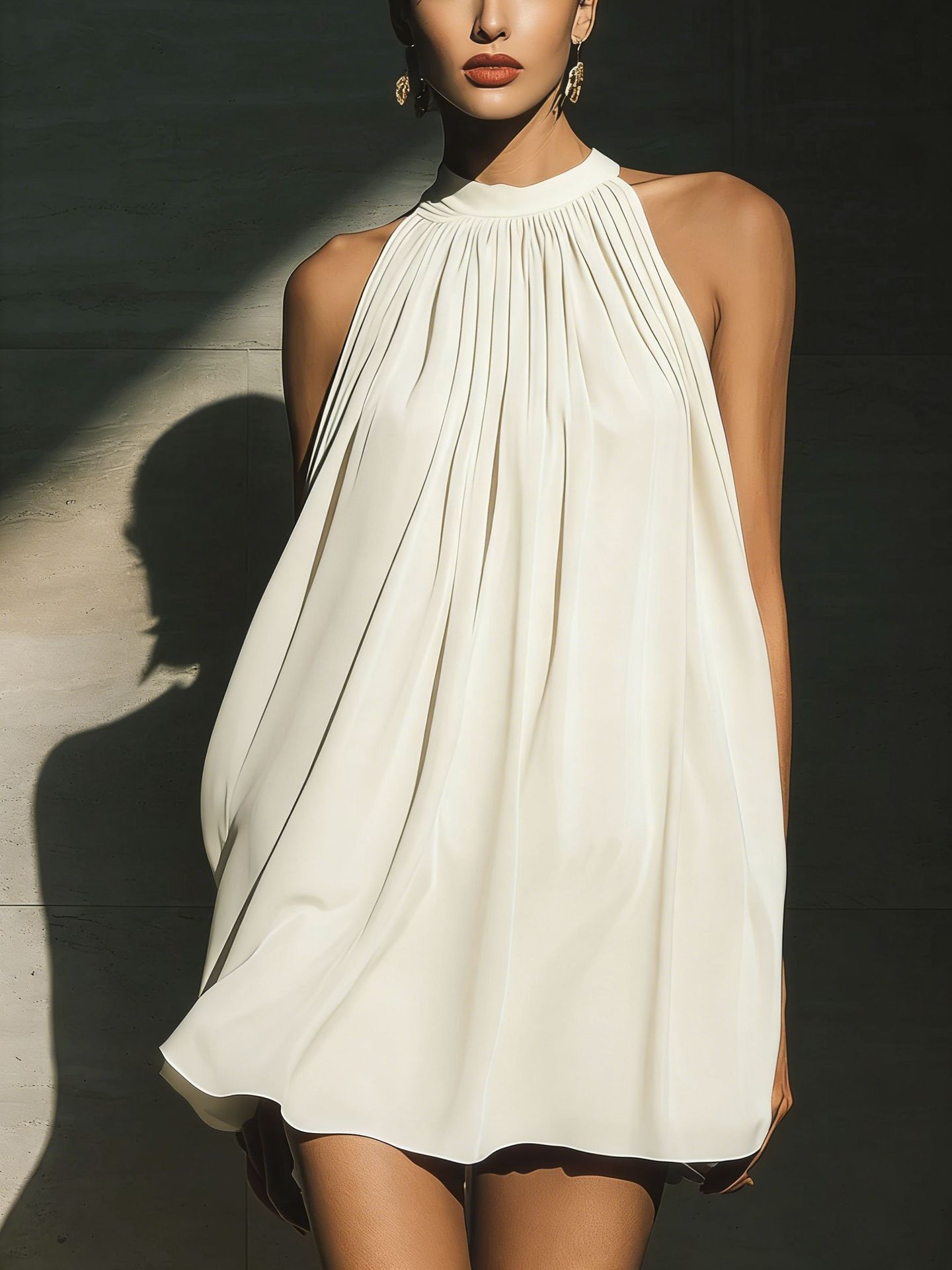 New Stylish High-neck Backless Mini Skirt