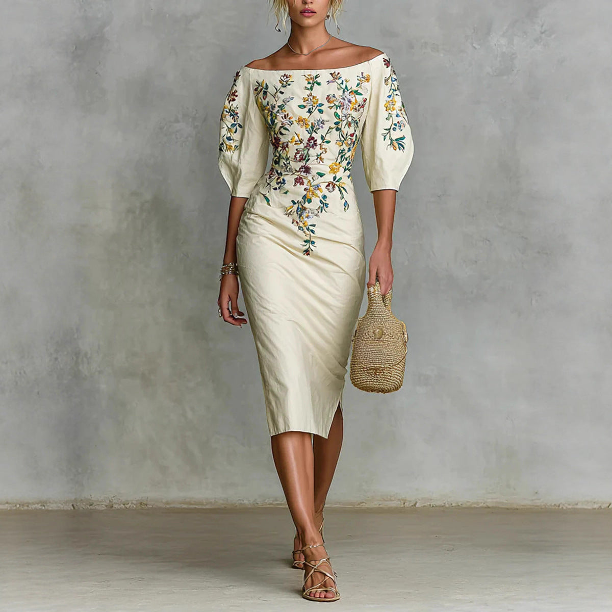 New Off-shoulder Waist Dress For Women