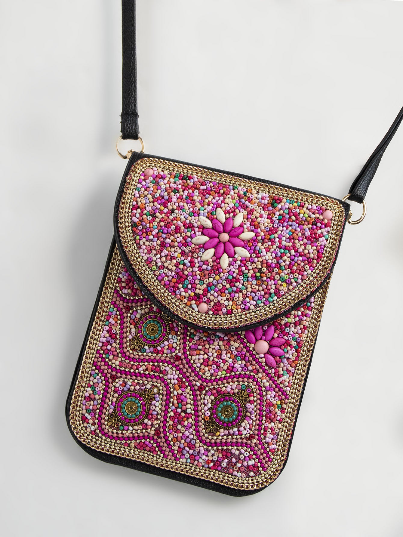 Bohemian Style Bead Satchel Shell Phone Bag