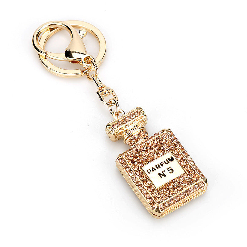 Creative Crystal Perfume Bottle Rhinestone Keychain