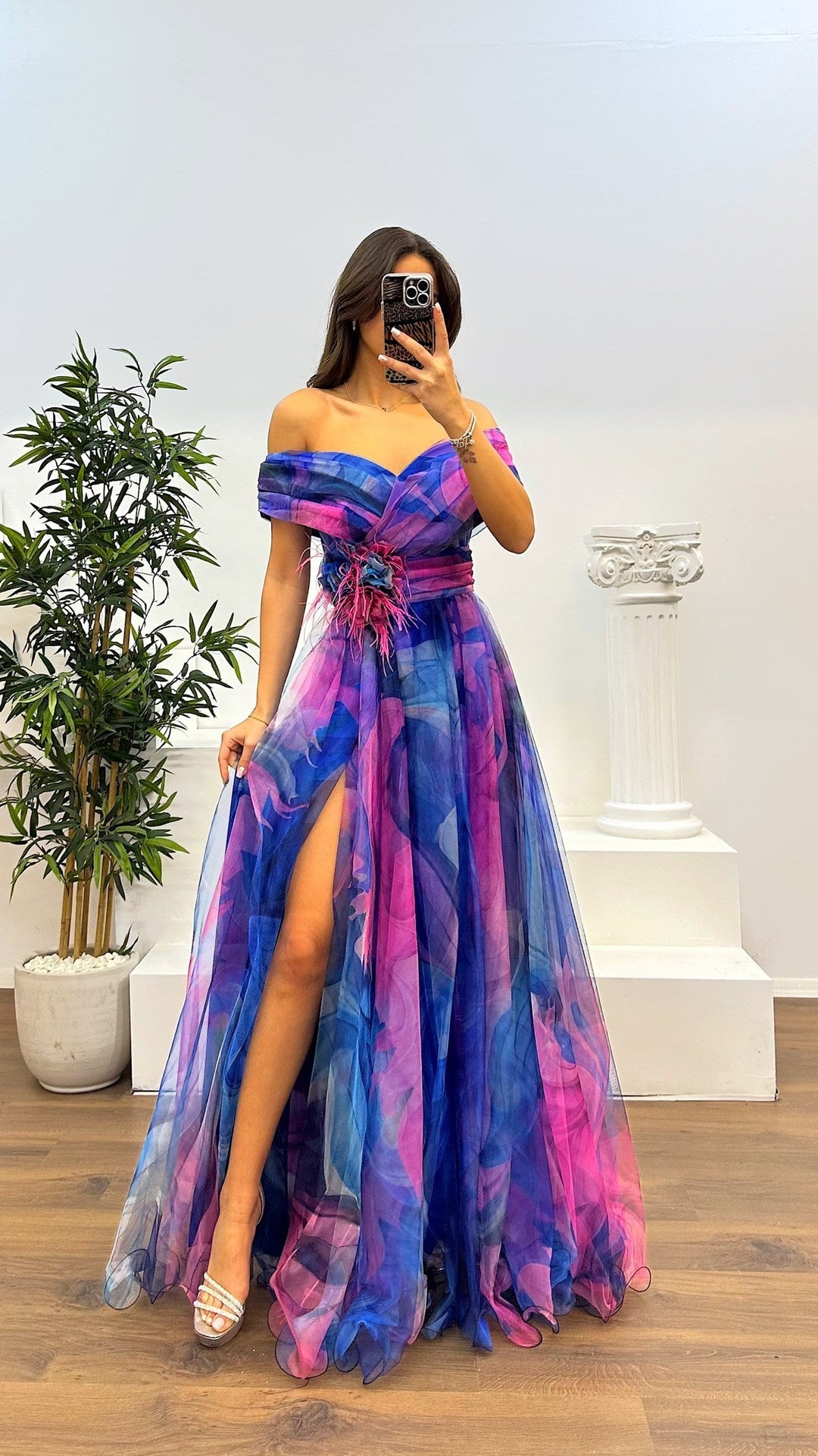 Voile Printed Party Dress INS Casual Fashion