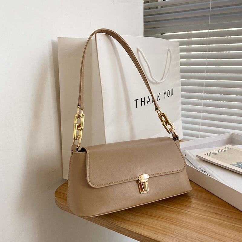 French Casual Bag Western Style Underarm Bag Shoulder Chain