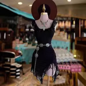 Women's Lacework Round-neck Sleeveless Dress