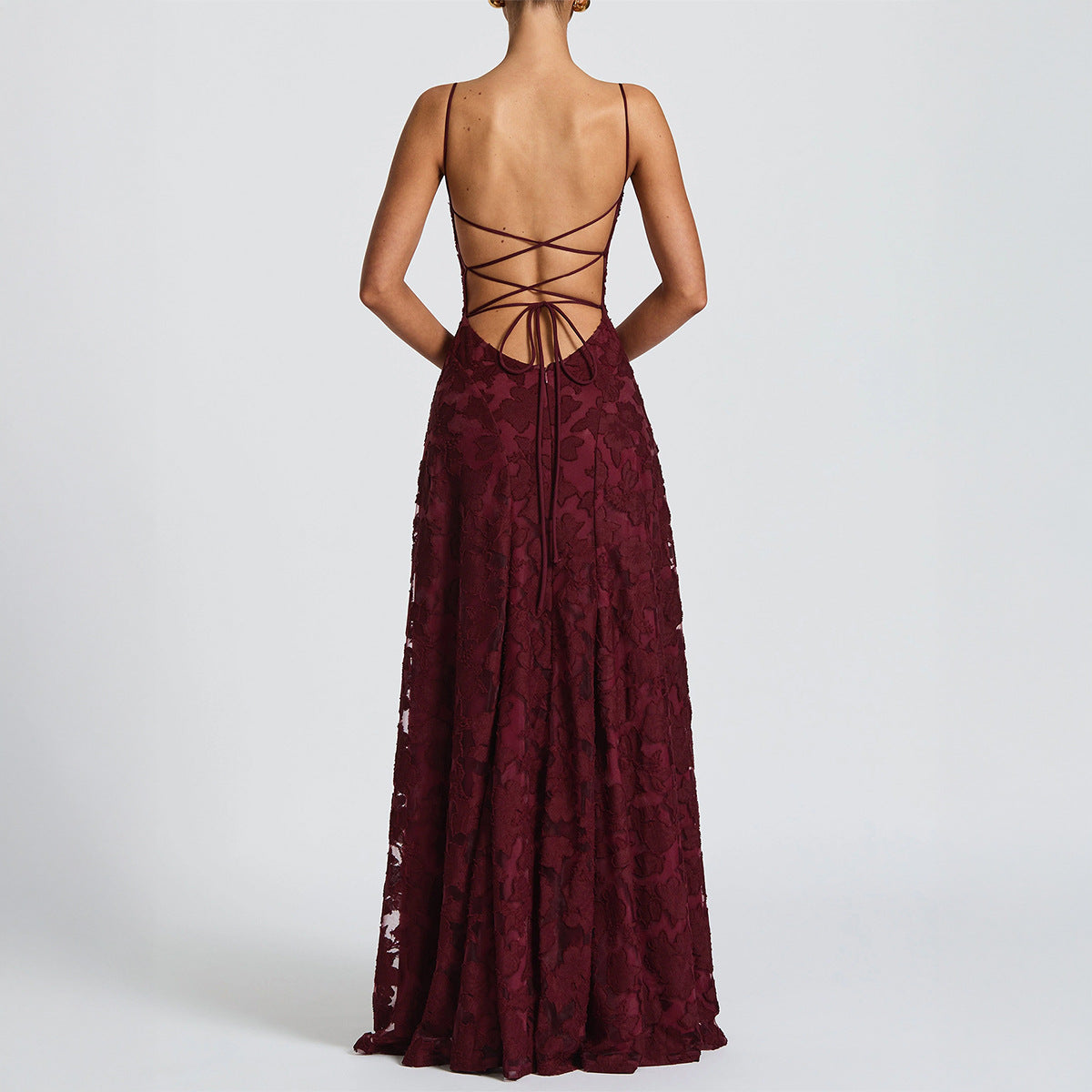 Elegant And Sophisticated Strap A-line Maxi Dress For Women Western Style