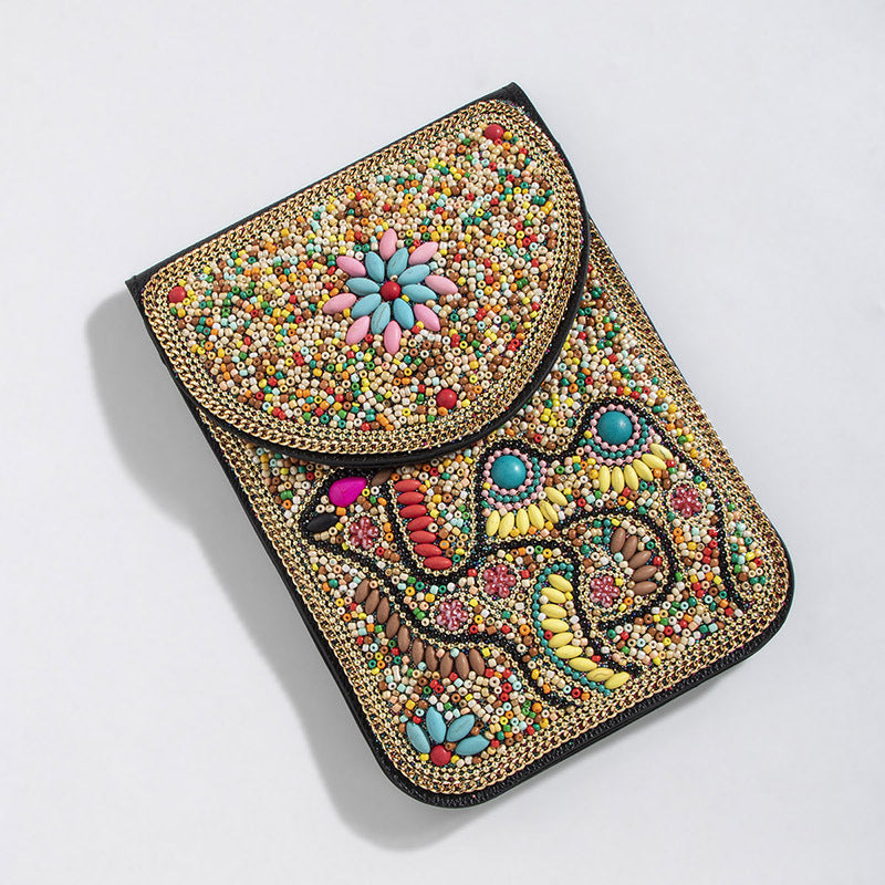Bohemian Style Bead Satchel Shell Phone Bag