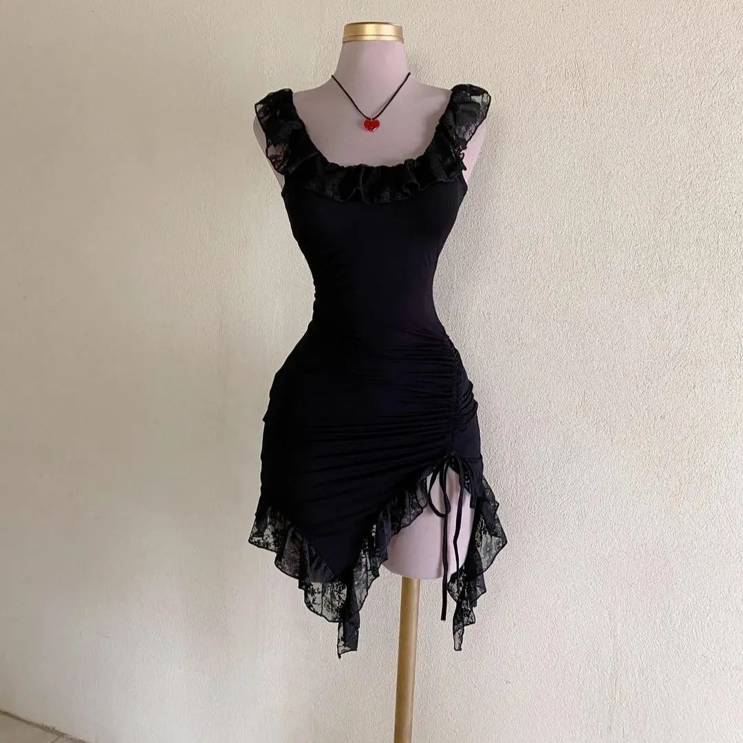 Women's Lacework Round-neck Sleeveless Dress